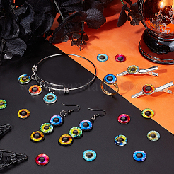 Luminous Eye Printed Glass Cabochons&nbsp;GGLA-PH0001-22B