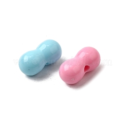 不透明なアクリルビーズ  ピーナッツ  ミックスカラー  12x6mm  穴：1.8mm  約1923個/500g&nbsp;OACR-H051-08