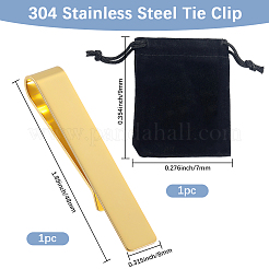 1Pc 304 Stainless Steel Tie Clip&nbsp;STAS-BBC0008-04A