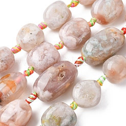 Natural Cherry Blossom Agate Beads Strands&nbsp;G-P605-B01-01