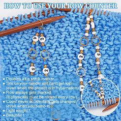 Acrylic Beaded Knitting Row Counter Chains&nbsp;HJEW-AB00591