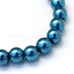 Baking Paint Glass Pearl Round Bead Strands&nbsp;X-HY-Q003-10mm-06