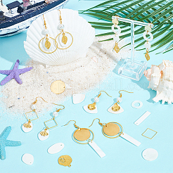 DIY Shell & Alloy Dangle Earring Making Kits&nbsp;DIY-SC0026-53
