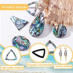 10Pcs 5 Styles Natural Paua Shell Cabochons&nbsp;FIND-GA0004-93