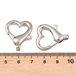 合金製カニカン  ステンレス鋼色  26x22x5.5mm  穴：2.1mm&nbsp;STAS-B121-02P-05-1