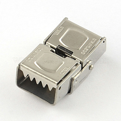 Tarnish Resistant Smooth Surface 201 Stainless Steel Watch Band Clasps&nbsp;STAS-R063-85