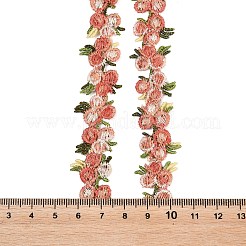 花ポリエステルトリムリボン  カーテンレーストリミング用  ライトコーラル  3/4インチ（20mm）&nbsp;OCOR-WH0057-18A