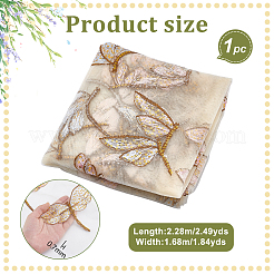 Butterfly & Dragonfly Pattern Polyester Fabric&nbsp;FIND-WH0816-050B