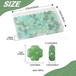 120 個 10 スタイル透明スプレー塗装ガラスビーズ  模造ヒスイビーズ  クローバー  ミックスカラー  10x10x5mm  穴：1mm  10個/スタイル&nbsp;GLAA-FS0002-47