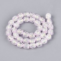 Handmade Foil Glass Beads Strands&nbsp;FOIL-Q002-05F