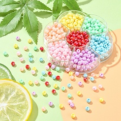 490Pcs 7 Style Opaque Acrylic Beads&nbsp;MACR-YW0002-04