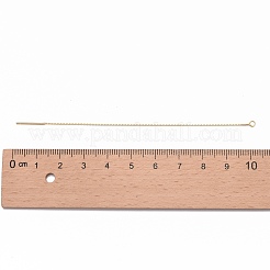 925スターリングシルバー製スタッドピアスパーツ  アメリカンピアス  ベネチアンチェーン  18KGP本金メッキ  100x0.65mm  穴：1~2mm&nbsp;STER-E051-C-01G