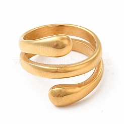 Ion Plating(IP) 304 Stainless Steel Finger Rings for Women Men&nbsp;RJEW-C049-04B-G