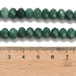 天然石グリーンアベンチュリンビーズ連売り  多面カット  ロンデル  8x5.5mm  穴：1.2mm  約69個/連  15.16''（38.5センチメートル）&nbsp;G-Z111-A04-02