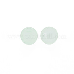 透明なアクリルビーズ  ラバー加工スタイル  艶消し  ラウンド  薄緑  8x7mm  穴：1.8mm  約1745個/500g&nbsp;LS-MACR-S373-66-M02