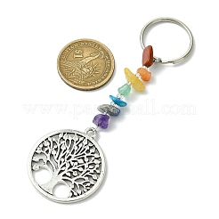 Tibetan Style Alloy Tree of Life Keychains&nbsp;KEYC-UN0001-21