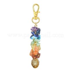 Chakra Gemstone Chips Pendant Decorations&nbsp;HJEW-JM01201