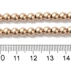 電気めっき合成磁性ヘマタイト ビーズ 連売り  ラウンド  ミックスカラー  5mm  穴：1mm  約84個/連  15.75''（40センチメートル）&nbsp;G-I364-D01