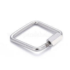 Non-Tarnish 304 Stainless Steel Screw Carabiner Lock Charms&nbsp;STAS-K213-12P