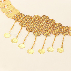 Alloy Crystal Rhinestone Rectangle Coin Tassel Waist Belly Chains for Women&nbsp;FS-WGD33E3-01