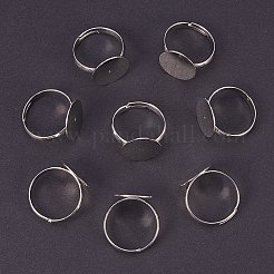 Brass Pad Ring Bases&nbsp;KK-PH0001-15S