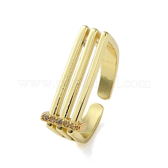 Open Brass with Cubic Zirconia Rings&nbsp;LS-RJEW-B057-06G
