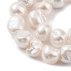 Electroplated Shell Pearl Beads Strands&nbsp;BSHE-C006-01A