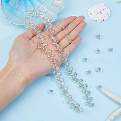 Electroplate Transparent Glass Beads Strands&nbsp;EGLA-FI0001-01A