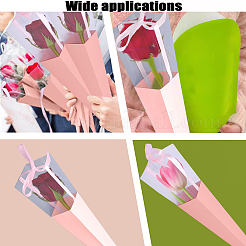 Cone Iridescent Paper Single Rose Packaging Gift Boxes&nbsp;LS-CON-WH0085-50B