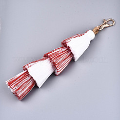 Polycotton(Polyester Cotton) Tassel Big Pendant Decorations&nbsp;FIND-S302-13G