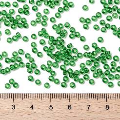 MIYUKIラウンドロカイユビーズ  日本製シードビーズ  （rr145)透明ライトグリーン  8/0  3mm  穴：1mm  約422~455PCS /ボトル  10 G /ボトル&nbsp;SEED-JP0009-RR0145
