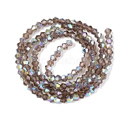 AB Color Plated Transparent Glass Beads Strands&nbsp;GLAA-G127-01T