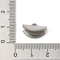 Non-Tarnish 304 Stainless Steel Ribbon Crimp Ends&nbsp;STAS-C080-05B-P