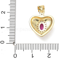 Brass Pave Cubic Zirconia Pendants&nbsp;CU-CBA83A6-07B-G