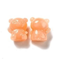 オペーク樹脂ビーズ  クマ  ミックスカラー  13x11.5x10mm  穴：1.6mm&nbsp;RESI-G060-04