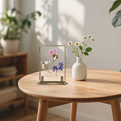 2Pcs Rectangle Brass Picture Photo Frame&nbsp;AJEW-WA0005-04A