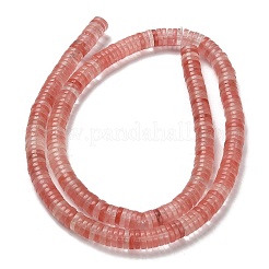 チェリークォーツガラスビーズ連売り  ディスク  ヒシビーズ  6x1.5mm  穴：0.6mm  約239個/連  15.28~15.35''（38.8~39センチメートル）&nbsp;G-G175-N16-01
