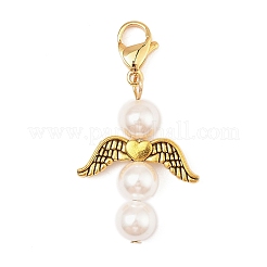 Angel Shell Pearl & Alloy Pendant Decoration&nbsp;HJEW-JM02402