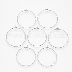 304 Stainless Steel Hoop Earring Findings&nbsp;X-STAS-T047-17