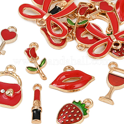 Alloy Enamel Pendants&nbsp;ENAM-FP0002-24