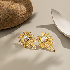 Stainless Steel Leaf Stud Earrings&nbsp;PE7060