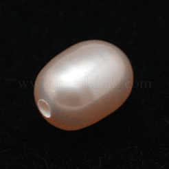 天然な培養された淡水パールビーズ  片穴  グレードAA  ライス  パープル  7~8x5.5~6mm  穴：1mm&nbsp;PEAR-D002-5.5-6-1AA