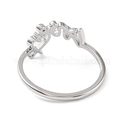 Brass Open Cuff Rings for Women&nbsp;RJEW-A028-01P