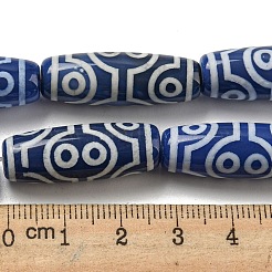 Blue Tibetan Style dZi Beads Strands&nbsp;TDZI-NH0001-B12-01