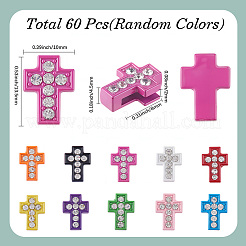 60Pcs Spray Painted Alloy Slide Charms&nbsp;FIND-SC0015-87