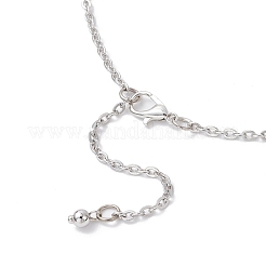 女性用スター合金ラインストーンイヤリング＆ネックレスセット  プラチナ  17.87インチ（45.4cm）  44x12mm&nbsp;SJEW-JS01359