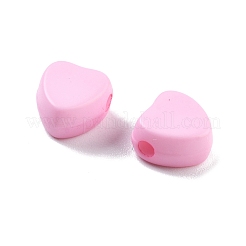 不透明なアクリルビーズ  死にかけている  ハート  パールピンク  7x7x4mm  穴：1.6mm  約3200個/500g&nbsp;MACR-C034-01C