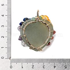 Natural Green Aventurine Heart Pendants&nbsp;G-K374-01C