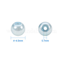 Pearlized Eco-Friendly Dyed Glass Pearl Round Bead&nbsp;HY-PH0002-17-B