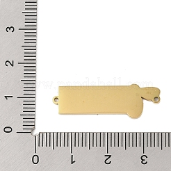 304ステンレススチールピンクエナメルコネクタチャーム  ゴールドカラー  ミツバチ  30x9.5x1mm  穴：1.2mm&nbsp;STAS-P377-16G-B